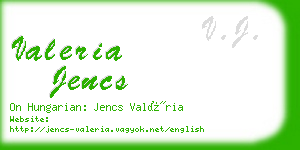 valeria jencs business card